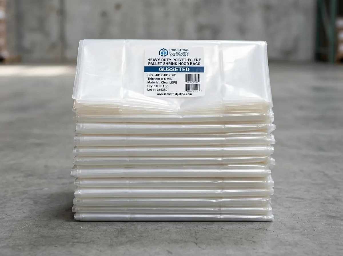 Heavy-Duty 5-Sided Thermal PE Pallet Shrink Bags & Hood Covers: SherkatTrade
